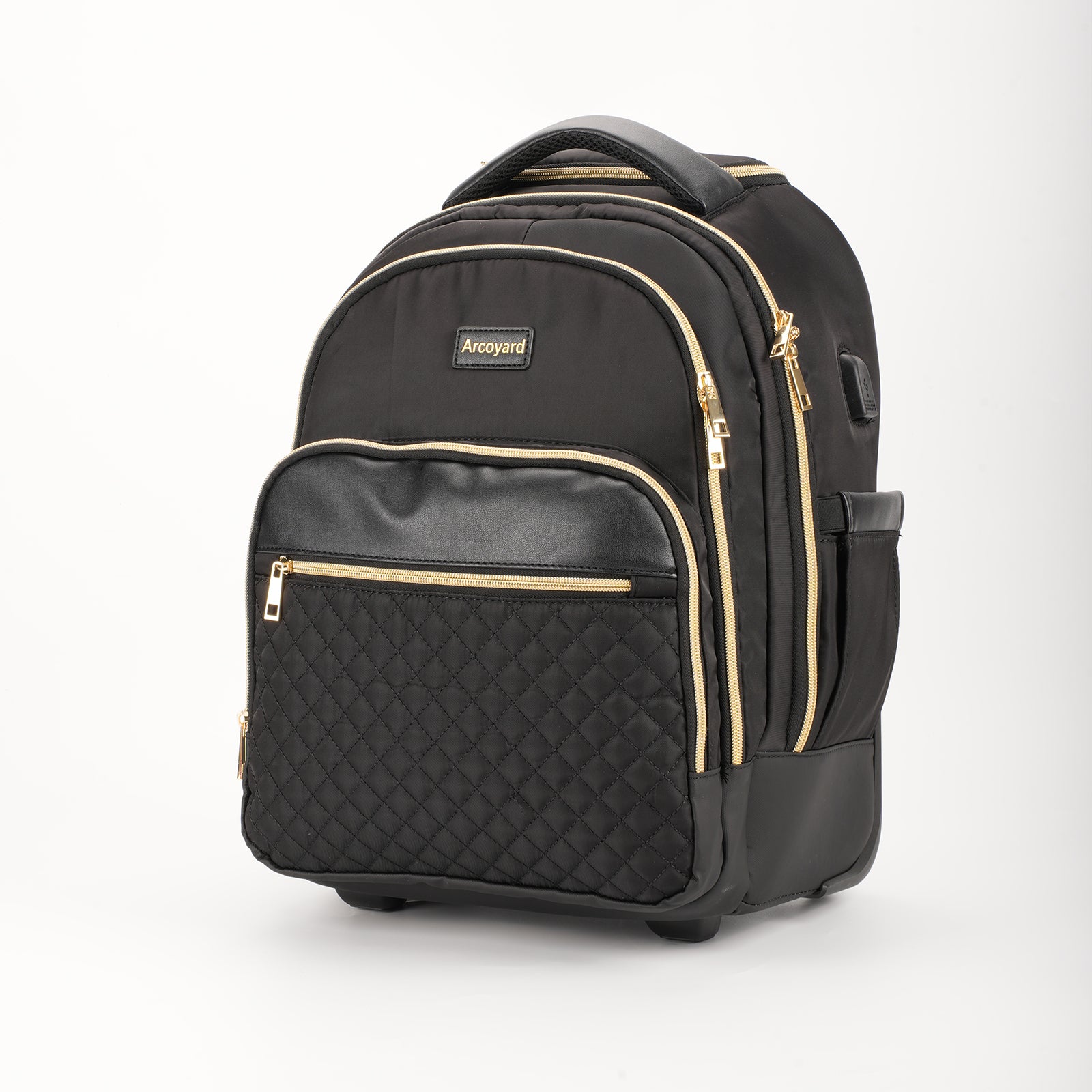 Arcoyard Rolling Backpack Carry On Luggage