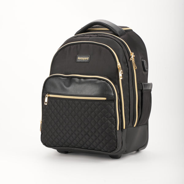 Arcoyard Rolling Backpack Carry On Luggage