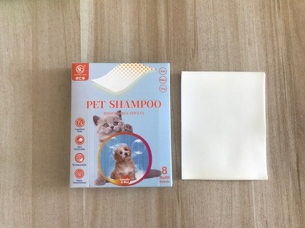SOLUBLE CARE shampoos for pets [non-medicated grooming preparations] Pet shampoo without rinsing, 8-plate pack, mild formula