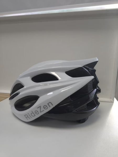 RideZen riding helmets Premium Cycling Helmet for Road and Mountain Biking, White and Black