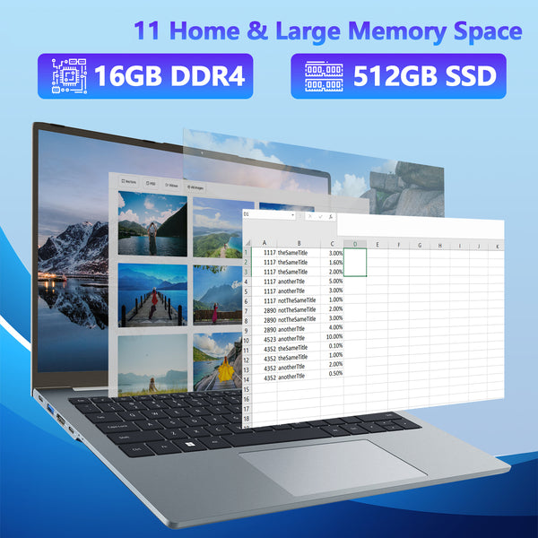Little pepper computerS 14 Inch Laptop, 1920x1200 IPS Display, 16:10 Golden Ratio Screen, Ultra-Slim 0.55 Inch, Metal Body
