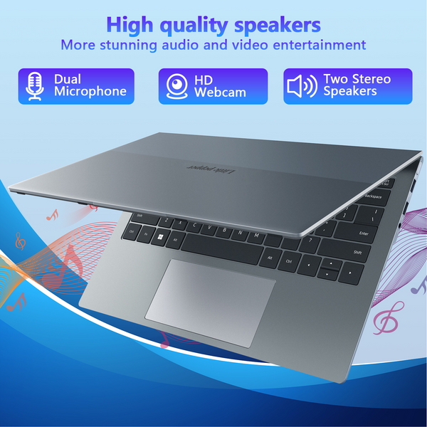 Little pepper computerS 14 Inch Laptop, 1920x1200 IPS Display, 16:10 Golden Ratio Screen, Ultra-Slim 0.55 Inch, Metal Body