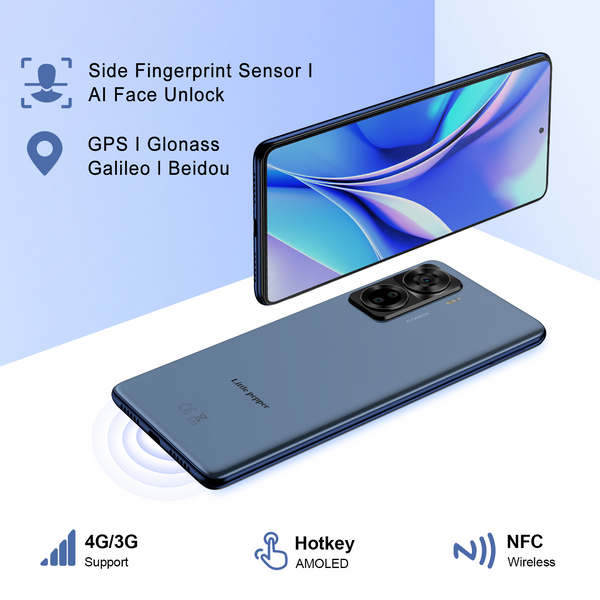 Little pepper Cell phones 6.67 Inch FHD+ Full View Display, 50MP AI Camera, 8GB RAM, 256GB ROM, Android 13, 4G Mobile Phone