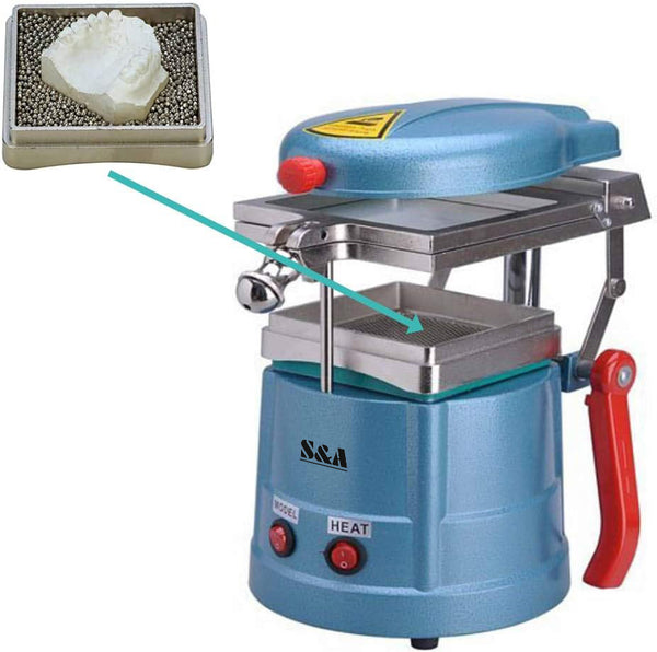 S&A Molding processing machine Vacuum Molding Machine, Blue, Stainless Steel Tray, High Temperature Heating System