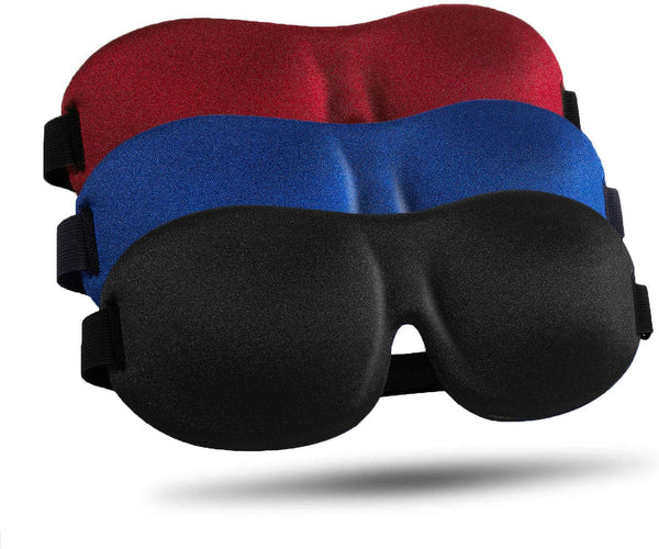 LKY DIGITAL Sleep Mask for Side Sleeper 3 Pack, Blackout 3D Eye Mask for Sleeping, Night Blindfold for Men Women