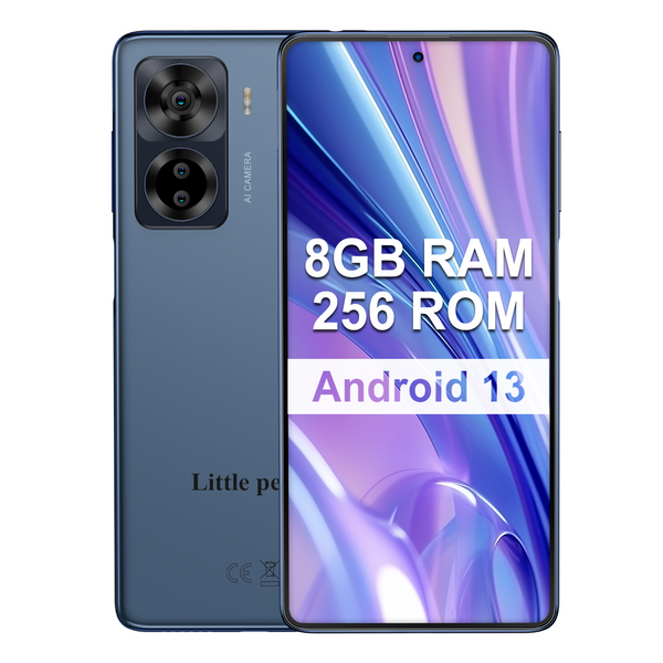 Little pepper Cell phones 6.67 Inch FHD+ Full View Display, 50MP AI Camera, 8GB RAM, 256GB ROM, Android 13, 4G Mobile Phone