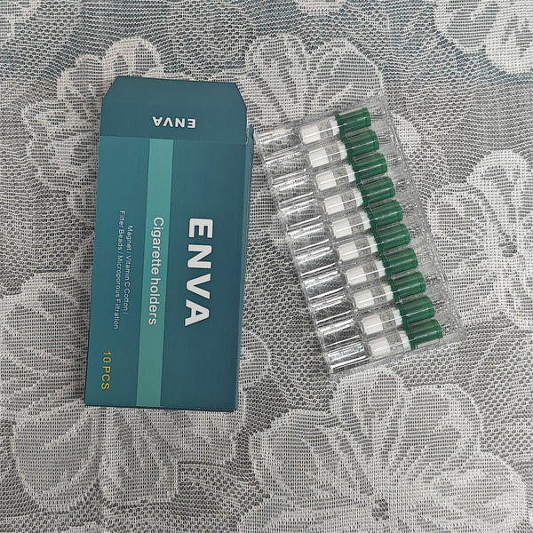 ENVA Cigarette holders Food-Grade Plastic Cigarette Holders with Multi-Stage Filtration, 10-Pack