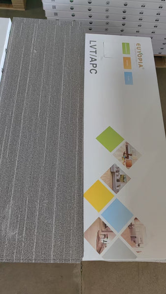 EUYOPIA Floor coverings Commercial Vinyl Floor Tile, Gray Marble Pattern