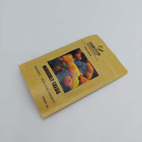 RYSEASONS Plant seeds Orange Marigold Seeds, Non-GMO Heirloom Seed