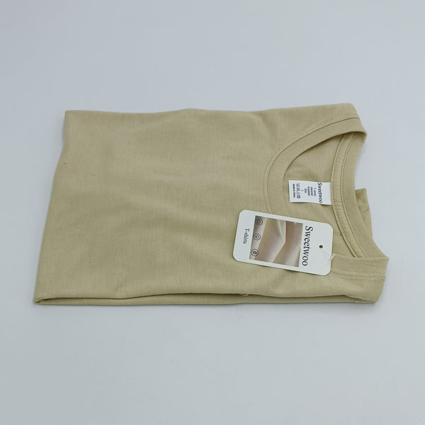 Sweetwoo T-shirts Short Sleeve Round Neck Quick Dry T-Shirt, Beige