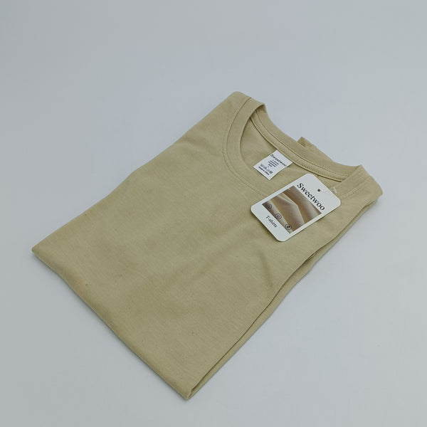 Sweetwoo T-shirts Short Sleeve Round Neck Quick Dry T-Shirt, Beige
