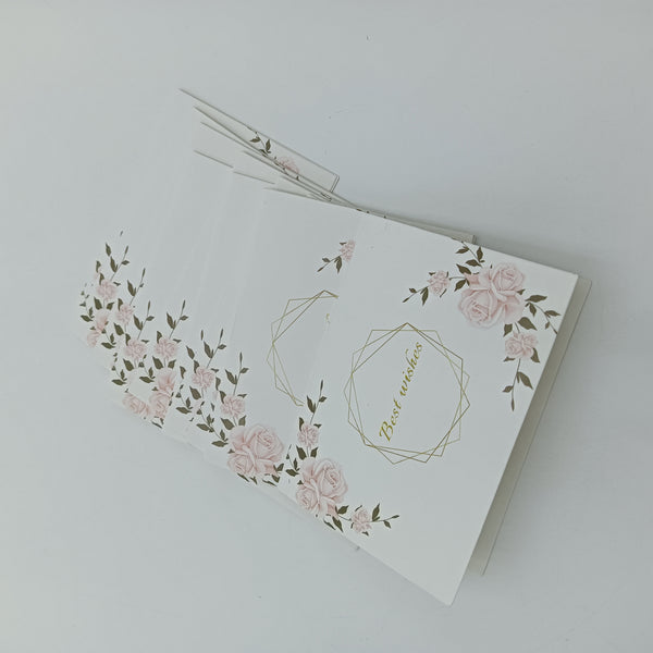 SDZiCRFT Printed greeting cards Exquisite Floral Printed Greeting Cards with Rose Design