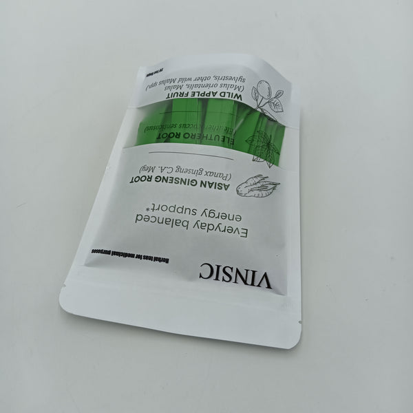 VINSIC Herbal teas for medicinal purposes Herbal Energy Support Tea with Asian Ginseng, Eleuthero Root, Wild Apple, 20 Tea Bags