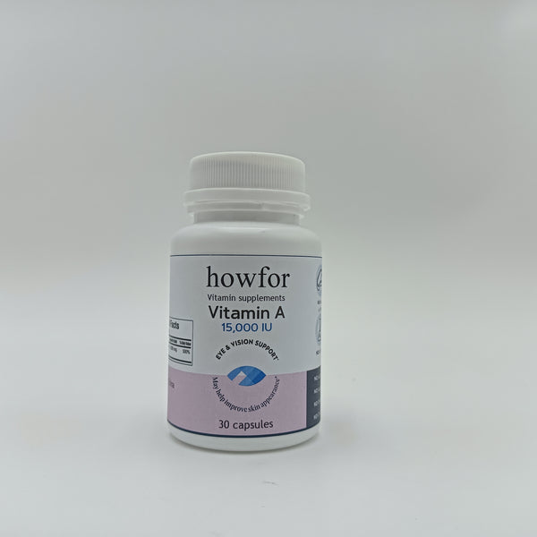 howfor Vitamin supplements Vitamin A 15,000 IU Nutritional Supplement - Supports eye health and skin appearance improvement