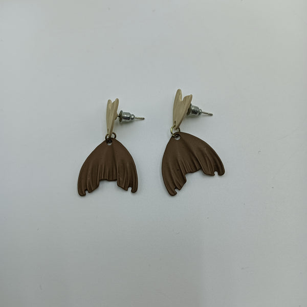 AtoposVita Earrings Fishtail-shaped ears, fashionable and unique earrings for women, retro brown