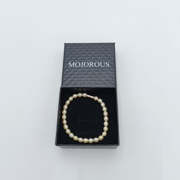 MOJOROUS Bracelets Natural freshwater pearl bracelet, classic and simple design