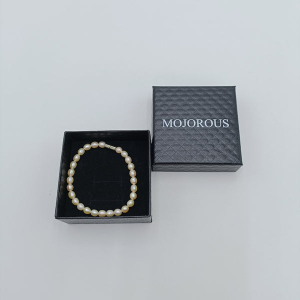 MOJOROUS Bracelets Natural freshwater pearl bracelet, classic and simple design
