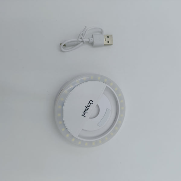 Ozquiel Flash lamps for smartphones LED Smartphone Selfie Ring Light, USB Rechargeable, White