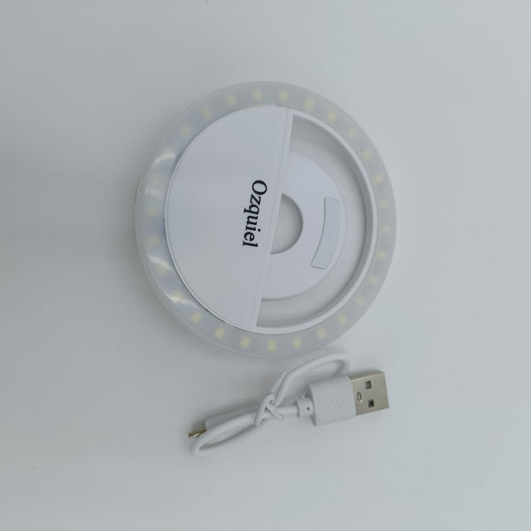Ozquiel Flash lamps for smartphones LED Smartphone Selfie Ring Light, USB Rechargeable, White