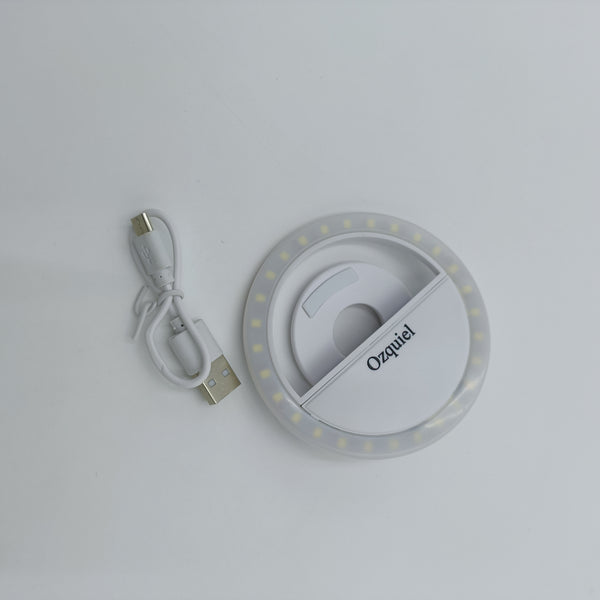 Ozquiel Flash lamps for smartphones LED Smartphone Selfie Ring Light, USB Rechargeable, White
