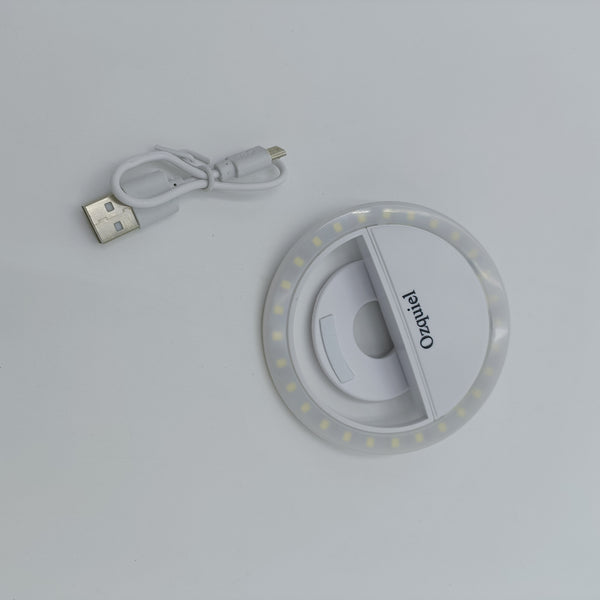 Ozquiel Flash lamps for smartphones LED Smartphone Selfie Ring Light, USB Rechargeable, White