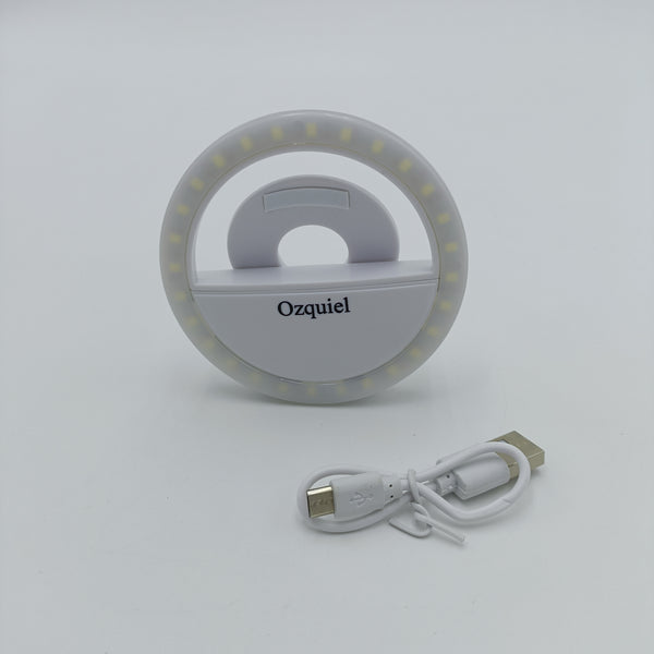 Ozquiel Flash lamps for smartphones LED Smartphone Selfie Ring Light, USB Rechargeable, White