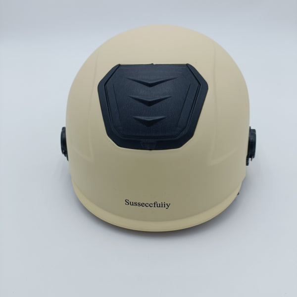 Susseccfuiiy Riding helmets Riding Protective Driving Helmet, Beige, Adjustable