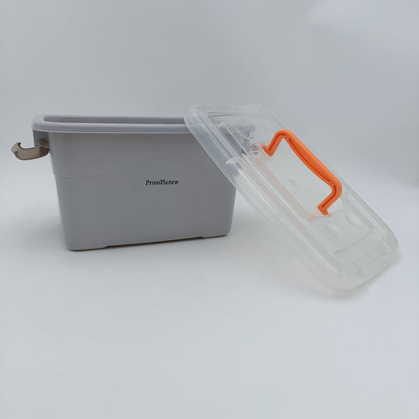 ProudScrew Bins of plastic Multi-purpose rectangular plastic bin with handle