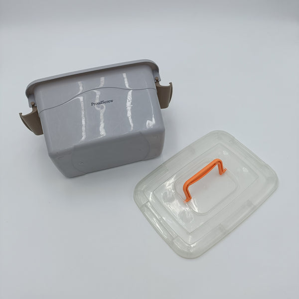 ProudScrew Bins of plastic Multi-purpose rectangular plastic bin with handle