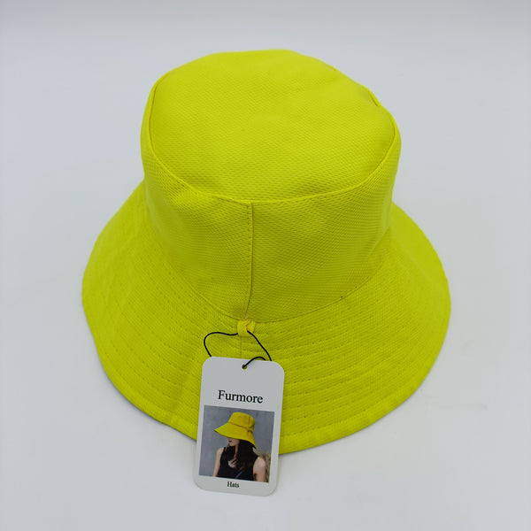 Furmore Hats Lightweight Yellow Bucket Hat for Adults, Outdoor Sun Protection