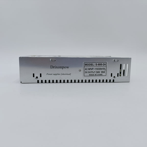 Drixonpow Power supplies [electrical] 24V 20A DC Output Power Supply, AC 110V/220V Input, Aluminum Housing