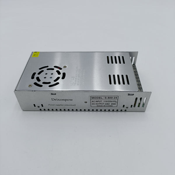 Drixonpow Power supplies [electrical] 24V 20A DC Output Power Supply, AC 110V/220V Input, Aluminum Housing