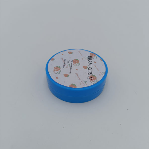 BRAVIKERLY Nail enamel removers Professional Nail Polish Remover, 32Pcs, Blue Container