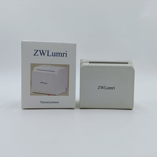 ZWLumri Thermal printers Bluetooth Thermal Label Printer, 203 DPI, 48mm Print Width, 1500mAh Battery, White