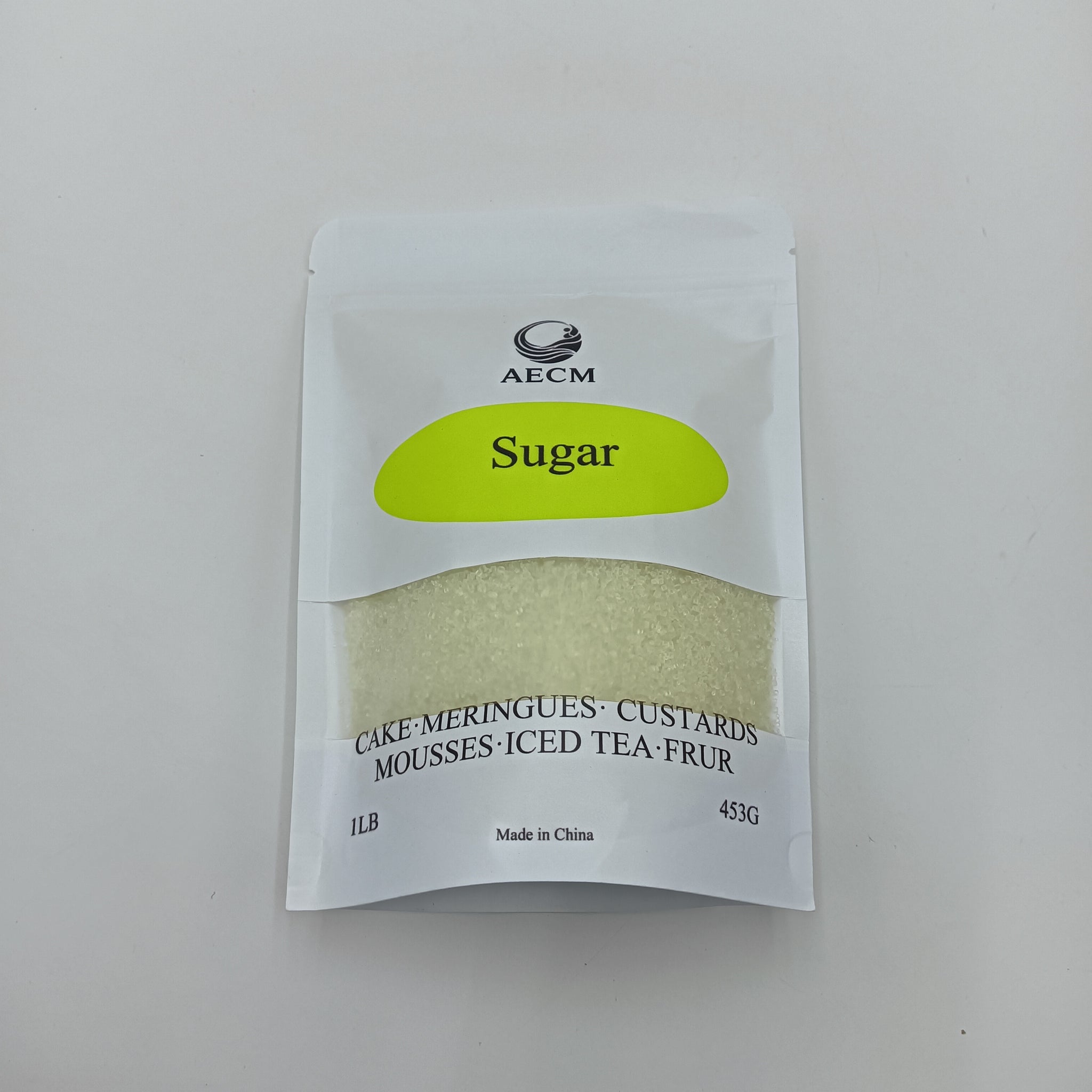 AECM Sugar White Granulated Sugar for Cakes Meringues Custards, 1 Pound