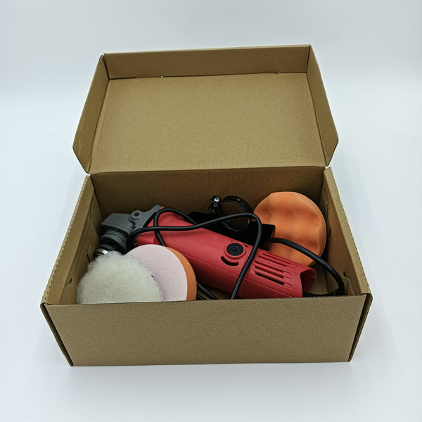 APASHONA Electric wax-polishing machines for household purposes Electric Polisher with Buffing Pads, Red