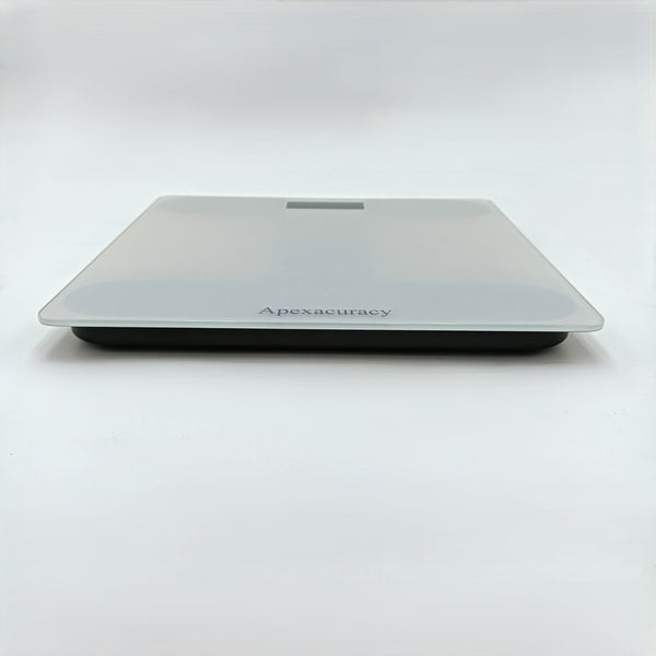 Apexacuracy Weighing scales Tempered Glass Digital Weighing Scale, LCD Display, 400 lb Capacity, White
