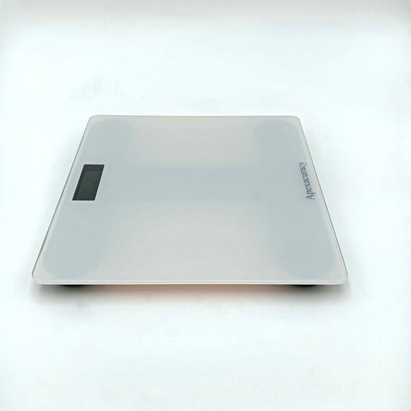 Apexacuracy Weighing scales Tempered Glass Digital Weighing Scale, LCD Display, 400 lb Capacity, White