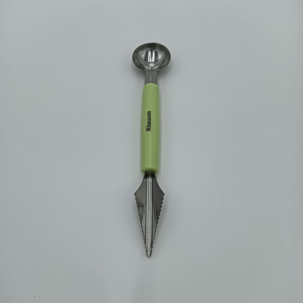Rhaucen Melon ballers Stainless Steel Melon Baller with Green Handle