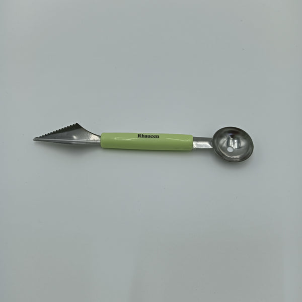 Rhaucen Melon ballers Stainless Steel Melon Baller with Green Handle