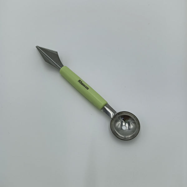 Rhaucen Melon ballers Stainless Steel Melon Baller with Green Handle