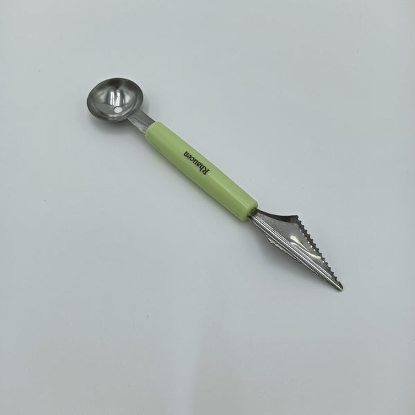 Rhaucen Melon ballers Stainless Steel Melon Baller with Green Handle