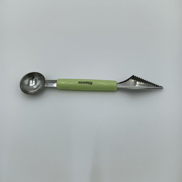 Rhaucen Melon ballers Stainless Steel Melon Baller with Green Handle