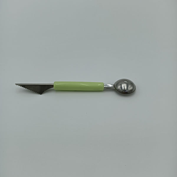 Rhaucen Melon ballers Stainless Steel Melon Baller with Green Handle