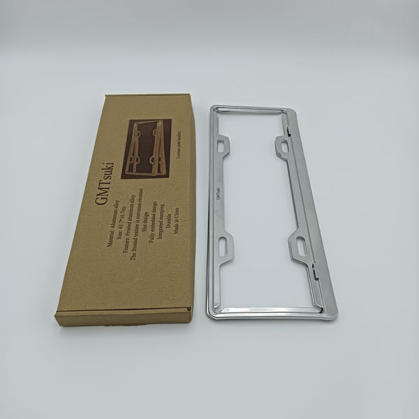 GMTsuki License plate holders Premium Aluminum License Plate Frame Holder, Frosted Texture, 45.7x16.7cm