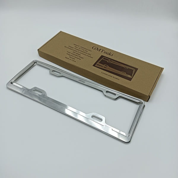 GMTsuki License plate holders Premium Aluminum License Plate Frame Holder, Frosted Texture, 45.7x16.7cm