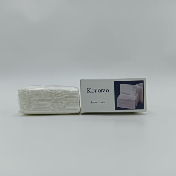 Kouorao Paper tissues Soft Skin-Friendly Premium Paper Tissues, White Virgin Wood Pulp, 8.5x9cm