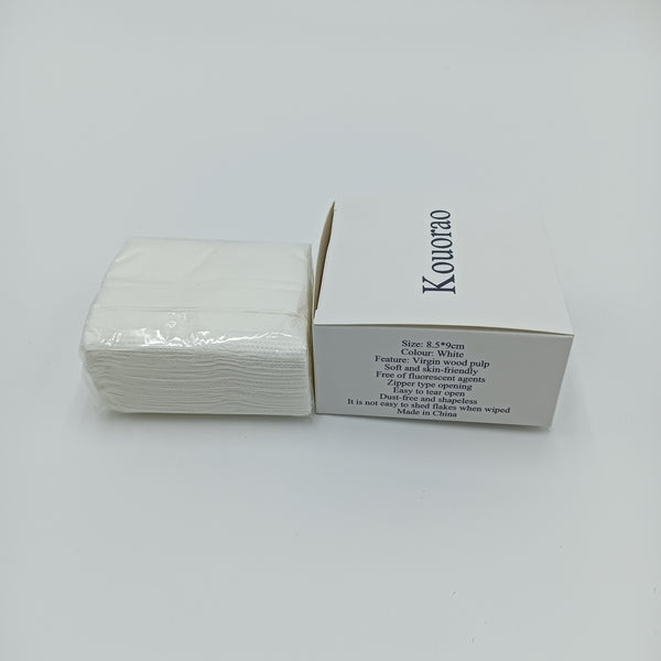 Kouorao Paper tissues Soft Skin-Friendly Premium Paper Tissues, White Virgin Wood Pulp, 8.5x9cm