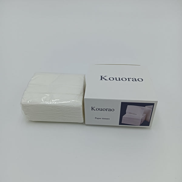 Kouorao Paper tissues Soft Skin-Friendly Premium Paper Tissues, White Virgin Wood Pulp, 8.5x9cm