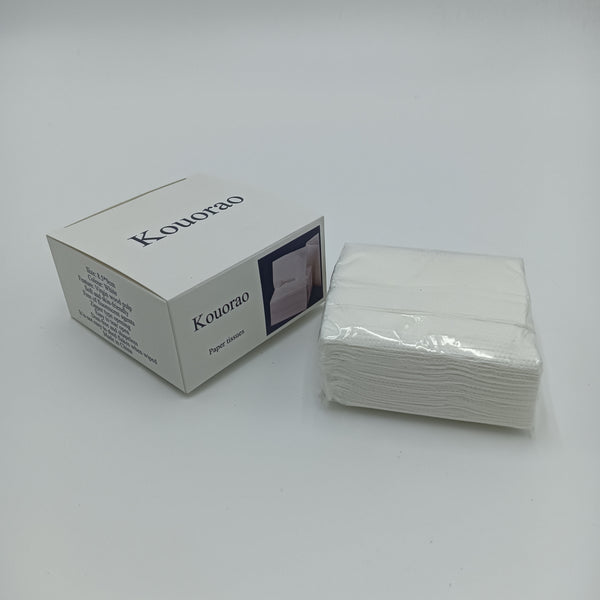 Kouorao Paper tissues Soft Skin-Friendly Premium Paper Tissues, White Virgin Wood Pulp, 8.5x9cm